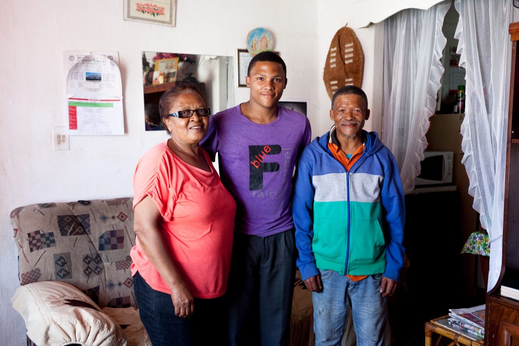 100 Homes Project Beacon Valley family portrait Mitchell's Plain