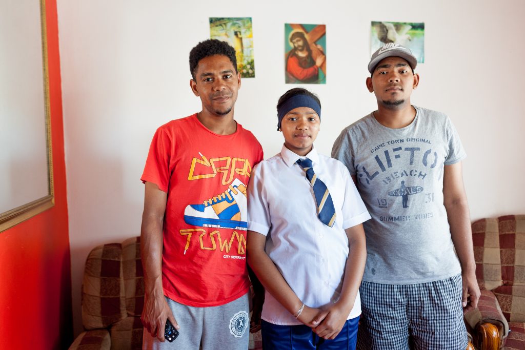 100 Homes Project Beacon Valley family portrait Mitchell's Plain