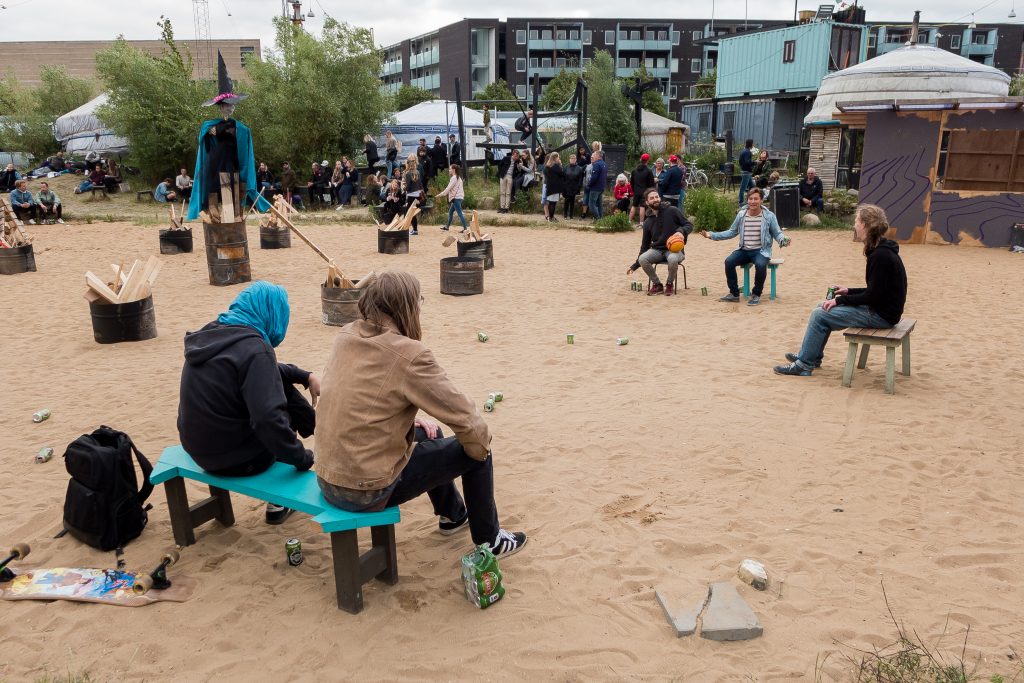 Celebrating Midsummer at Godsbanen in Aarhus, Denmark