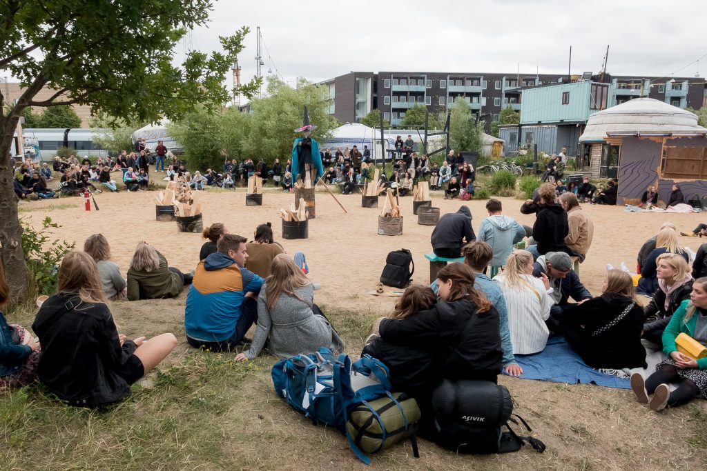Celebrating Midsummer at Godsbanen in Aarhus, Denmark